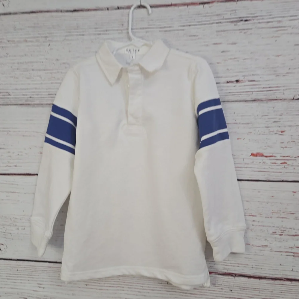 NWT Bopop Long-sleeve Rugby Polo Shirt Size 6
